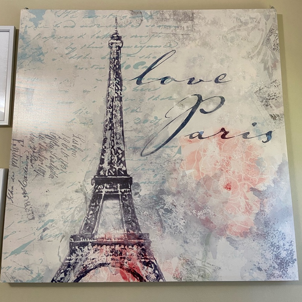 Love Paris Wall Frame Room Decor